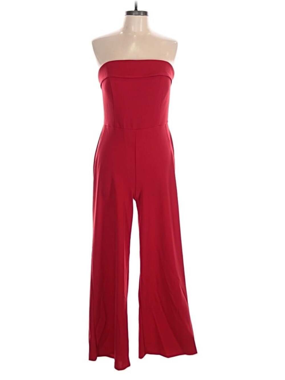 Poly blend strapless jumpsuit - small by crystal sky